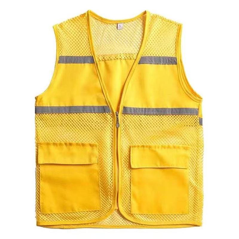 Индивидуальный дышащий сетчатый жилет с логотипом для волонтерской и рекламной деятельности