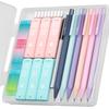 Deli Colored Mechanical Pencils Set of 3 Pastel Mechanical 6 HB Resin 3 9 Capped Cute Mechanical Pencils for Kids Writing 6, Pencils, 0.5mm 0.7mm