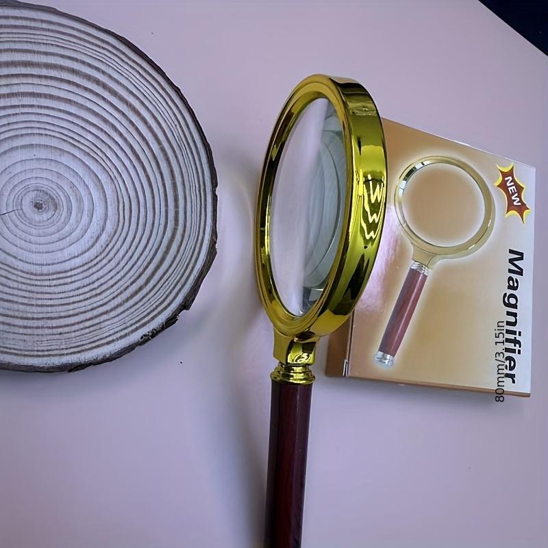 1 шт. Металлическая лупа, 20-50-кратная ручная лупа высокой четкости для чтения, научных экспериментов, разжигания огня солнечным светом / наблюдения за насекомыми/растениями