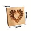 3D Wooden Cookie Cutter Moulds for DIY Baking with Heart & Flower Patterns for Baking Fondant Cake Biscuit Holiday Bakers