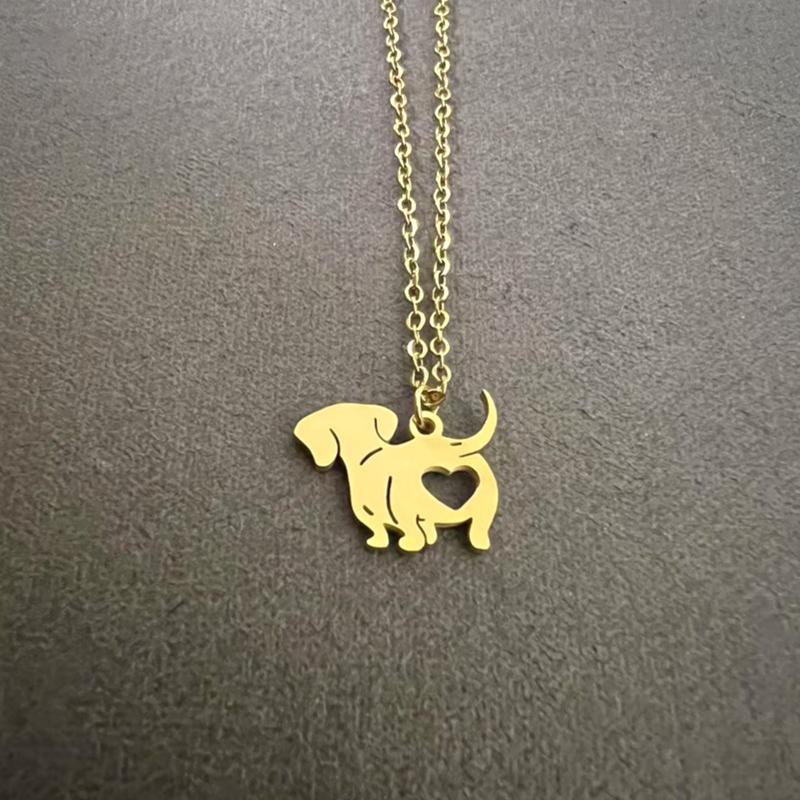 10 шт. Ожерелья с подвесками в виде маленьких собак, нержавеющая сталь 304, полированные, гальванизированные, аксессуары для домашних животных, для собак