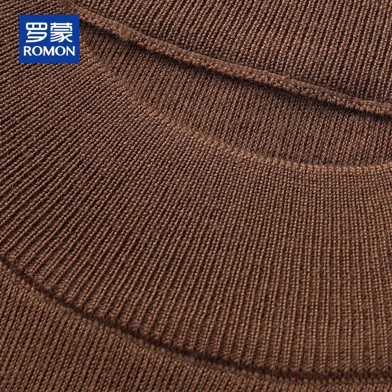 Romon Men's Half-High Collar Machine Washable Wool Blend Sweater