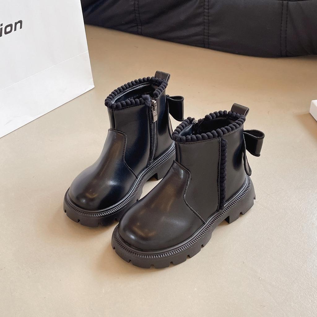 Ботинки Martin для девочек Новые осенние детские черные ботинки Показ мод для девочек Стильные короткие ботинки на весну и осень