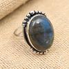 Labradorite Gemstone Handmade Solid 925 Sterling Silver Ring Jewelry