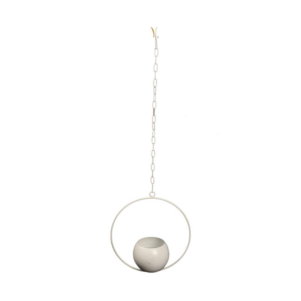 Minimalist Metal Hanging Flower Pot Iron Art Hanging Plant Bucket Balcony Decoration