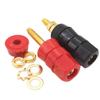 1pair 4mm Banana Plug Jack Adapter Connector Single Cable Socket Red Black Terminals Amplifier Terminal Binding Post Speaker
