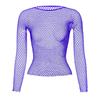 Женские прозрачные черные сетчатые рубашки Fishnet Новая мода Боди-чулок Ночная рубашка Сетчатая с вырезами Сексуальное нижнее белье с длинным рукавом