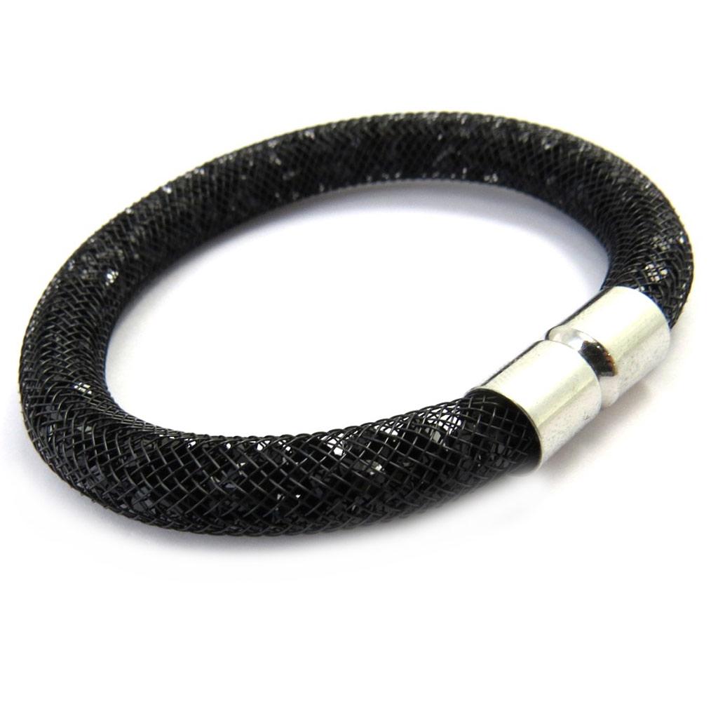 Les Trésors De Lily [M1923] - Black 'Joyaux' Designer Bracelet