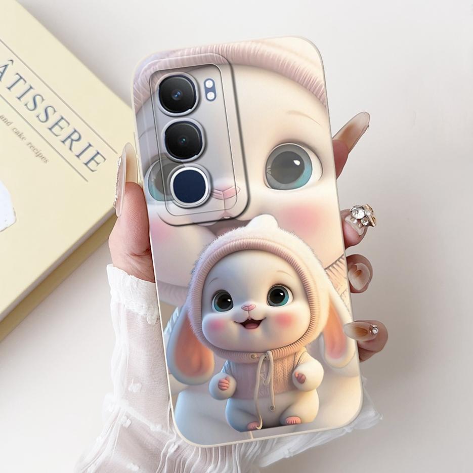 Для Vivo Y19s 4G Чехол V2419 Милый Кот Сетчатый Рисунок Чехол Ударопрочный Мягкий Силиконовый Чехол для Телефона Для Vivo Y19s Y 19 s VivoY19s Fundas