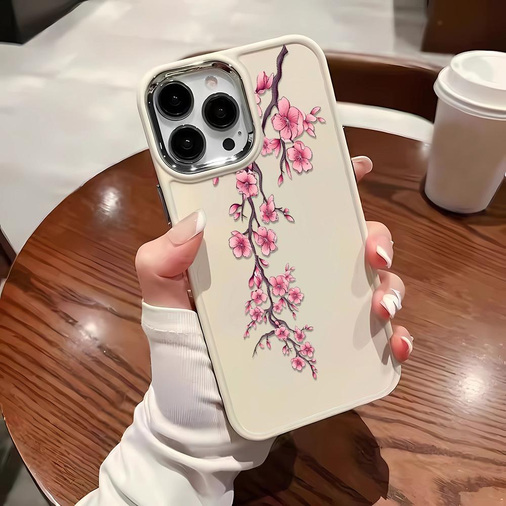 Розовые Цветы Чехол для Телефона Подходит для IPhone 16 15 Plus 14 13 12 11 Pro Max XS XR 7 8 Чехол Cover Funda Для IPhone 16 15 14 Plus