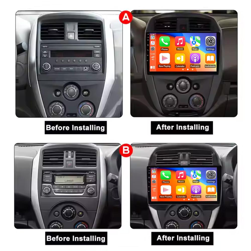 2din Android 14 Авто Радио Мультимедиа Стерео Для Nissan Versa Latio Sunny 2014-2019 CarPlay GPS Авторадио
