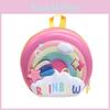 Strap Kids Double Backpack With Cartoon Rainbow Design For School Education