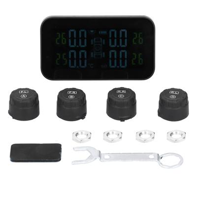 Автомобильная система мониторинга давления в шинах TPMS с LCD-дисплеем, датчиками, солнечной и USB-зарядкой