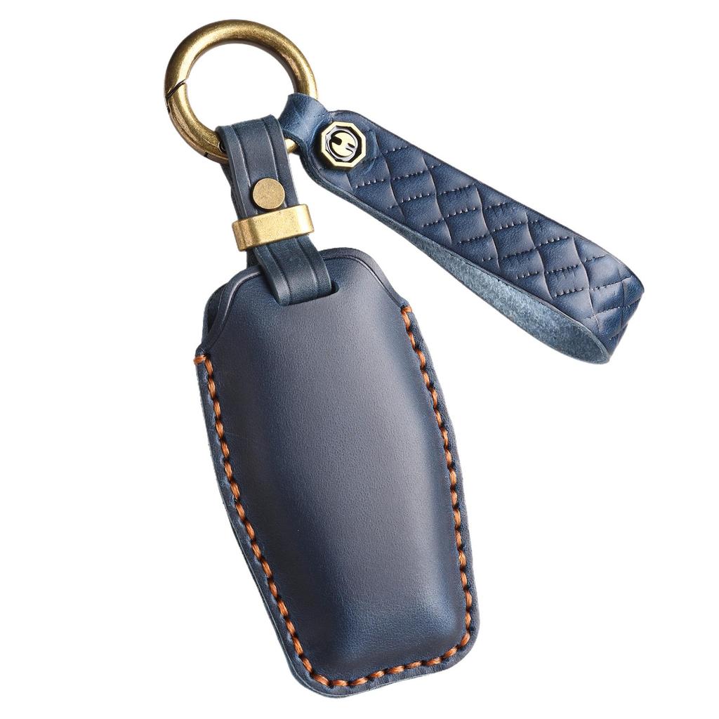Чехол для ключа из натуральной кожи в стиле ретро для GAC Mitsubishi Outlander