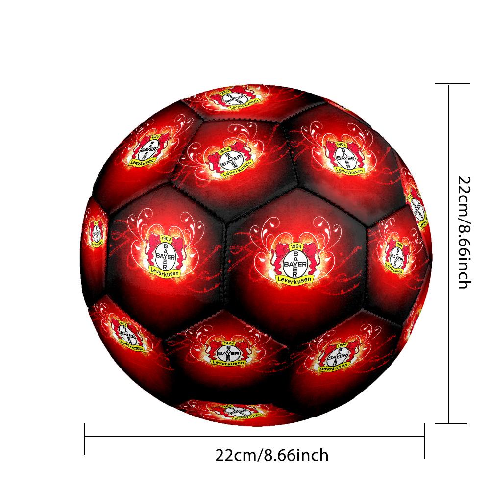 1pc Bayer 04Indoor Soccer Ball Colorful All Ages Machine Stitched PVC Competition Ready Durable High-Bounce HE3