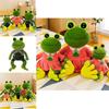 Cute Cartoon Frog Plush Toy Soft Crystal Velvet Stuffed Animal Gift For Kids 30cm 40cm 50cm