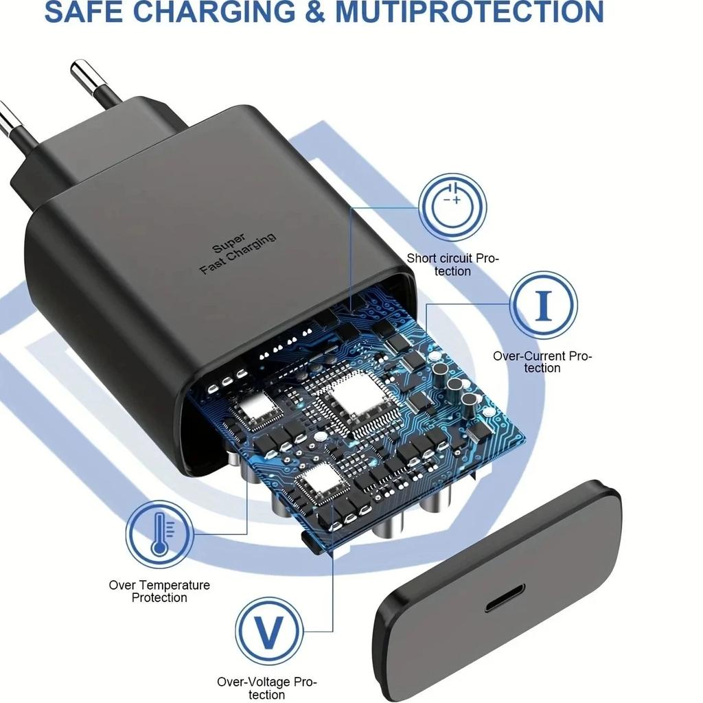 PD 45W 5A сверхбыстрое зарядное устройство для Samsung S21 S22 S23 S24 Plus Note20 Ultra A34 A53 A54 A55 A71 A73 USB-C кабель для быстрой зарядки 2 м