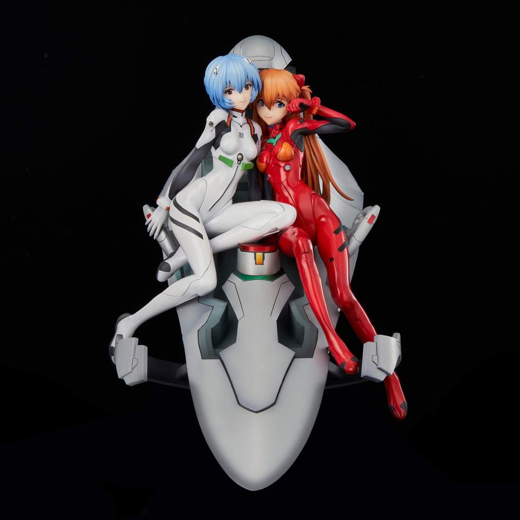 Neon Genesis Evangelion Рей Аска окрашенная готовая фигурка и ~объект twinmore~ Немасштабируемый ПВХ и АБС