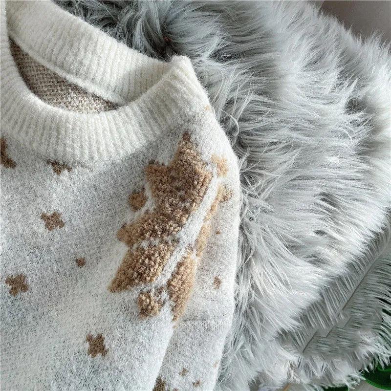 Свитер женский свободный верхняя одежда осень и зима прилив абсолютно новый мужской и женский универсальный повседневный ленивый вязаный свитер