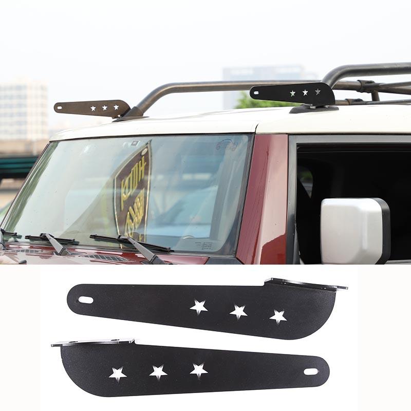 Для Toyota FJ Cruiser 2007-светодиодный рабочий фонарь, держатель прожектора, кронштейны для крепления на крышу, автомобиль из нержавеющей стали