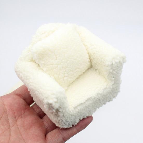 Миниатюрный диван 0.05 масштаб Мини-дом Диван Плюшевая Миниатюрная Мебель Куклы Аксессуары Для Дома