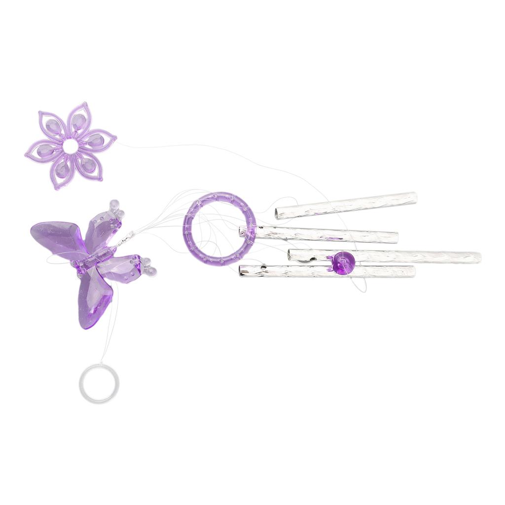 1pc Wind Chime Butterfly Wind Chimes Door 40cm Plastic Metal Tubes Home Yard Garden Decoration Room Decor