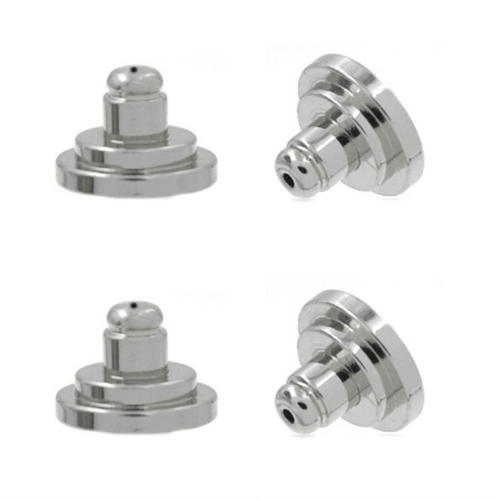 4 шт. Запасные заглушки для серег Гипоаллергенные Надежные фиксаторы для серег-пусетов Запирающиеся Прочные Стопоры для серег для отвисших ушей