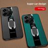 Чехол из Плексигласа и Полиуретановой Кожи для OnePlus Nord 6 с Магнитным Металлическим Кольцом-Подставкой Ударопрочный Защитный Чехол для OnePlus Nord 6 1+