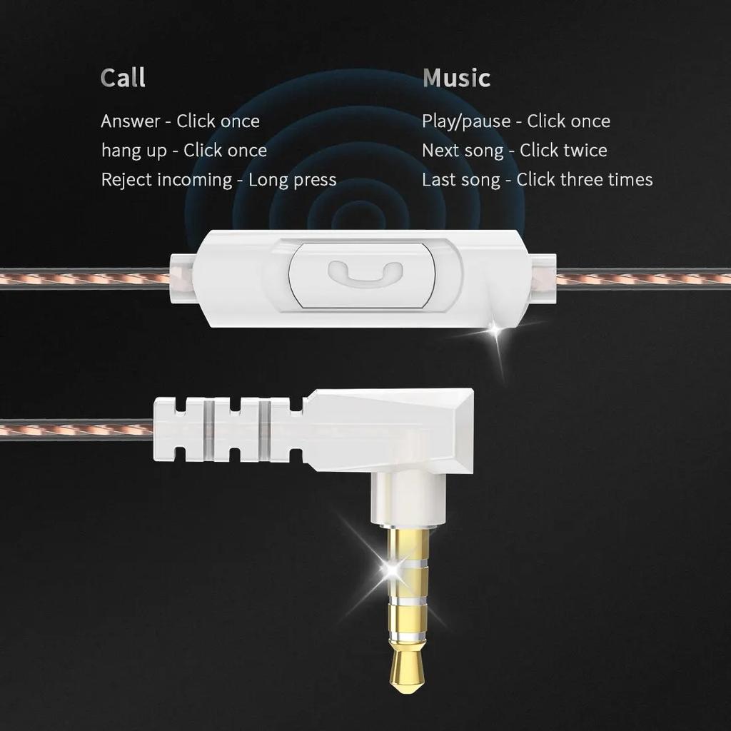 QKZ AKX 3,5 мм Внутриканальные проводные наушники Динамические HIFI Басовые наушники-вкладыши Монитор Наушники Спортивная гарнитура с микрофоном Стерео