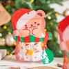25Pcs Christmas Gift Bags Thickened PP Waterproof Seal Packaging Christmas Tree/bear Shaped Bag for Kids Holiday Party & Biscuit Gift Packaging
