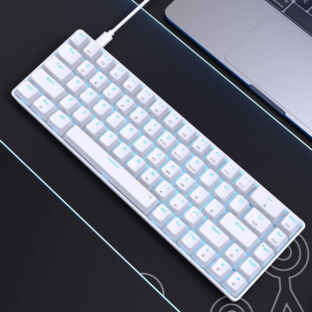 DIERYA DK68SE Gaming Mechanical Wired 68 Red Ice Blue All Keys No English Compatible with Red Keyboard, Connection, 65% Layout, Keys, Axis, Backlight,