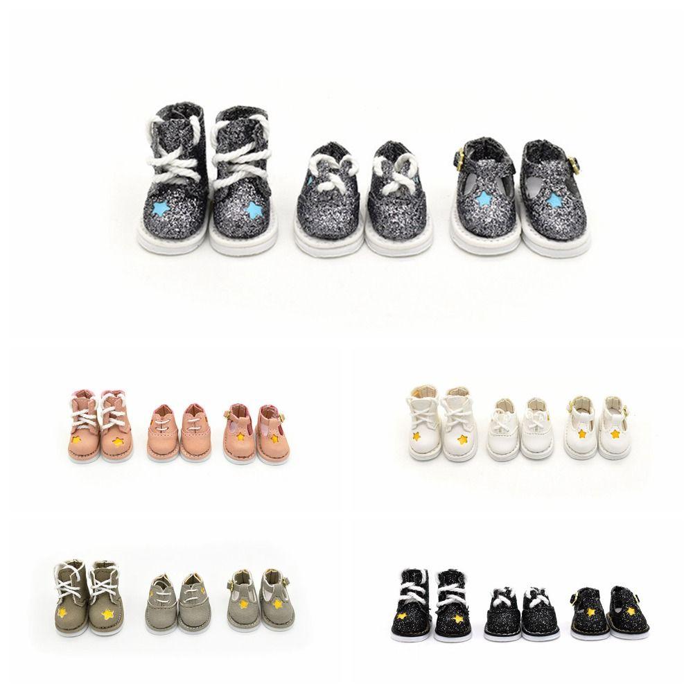 1 Pair Mini 1/8 Bjd Doll Leather Shoes High-top 1/8 Bjd Doll Boots Obitsu 11 Doll Boots Holala