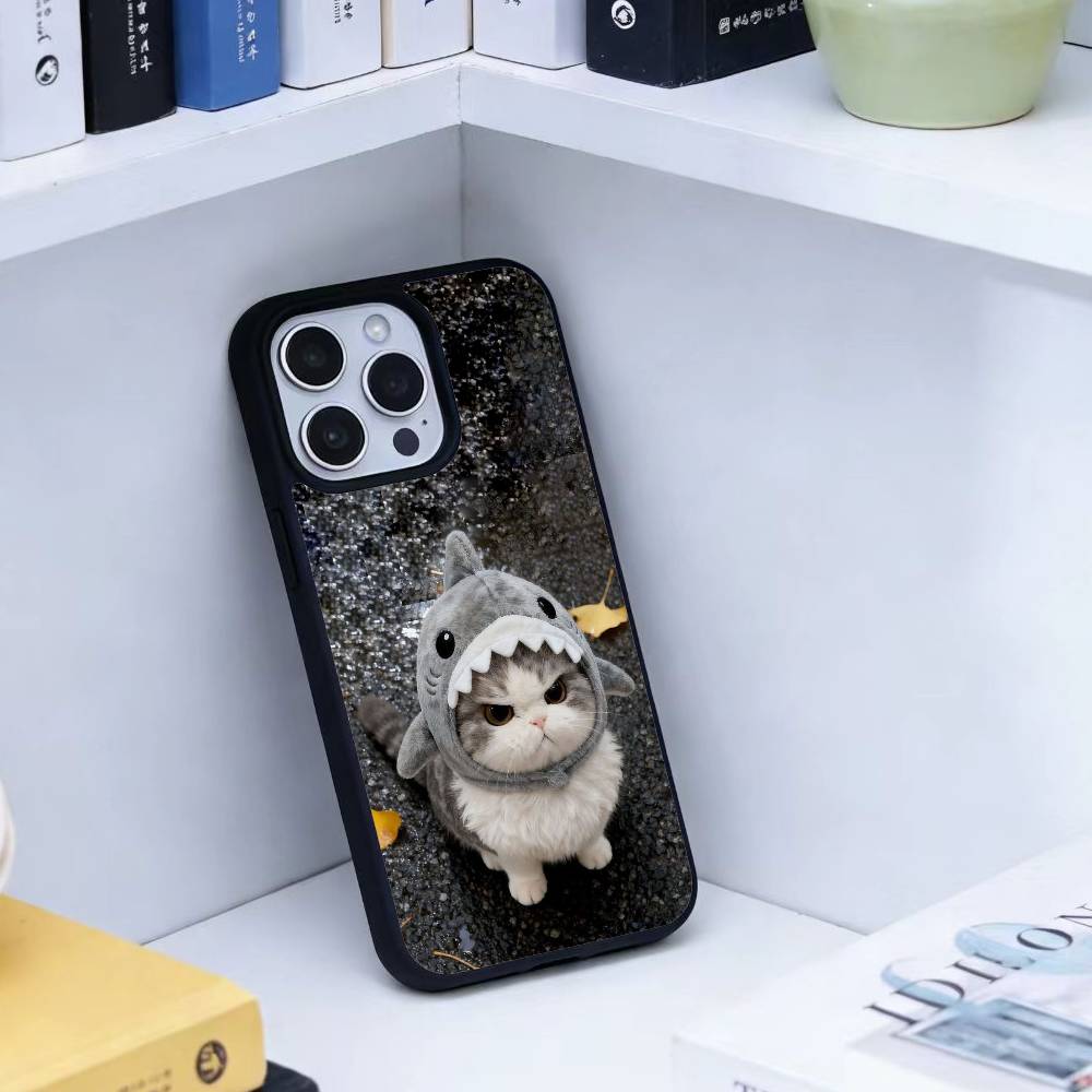 Забавный Милый Кот Чехол Для Телефона Для iPhone 14,16,15,13,17,12,Plus,Pro,Max Магнитный Для Magsafe Матовый Чехол