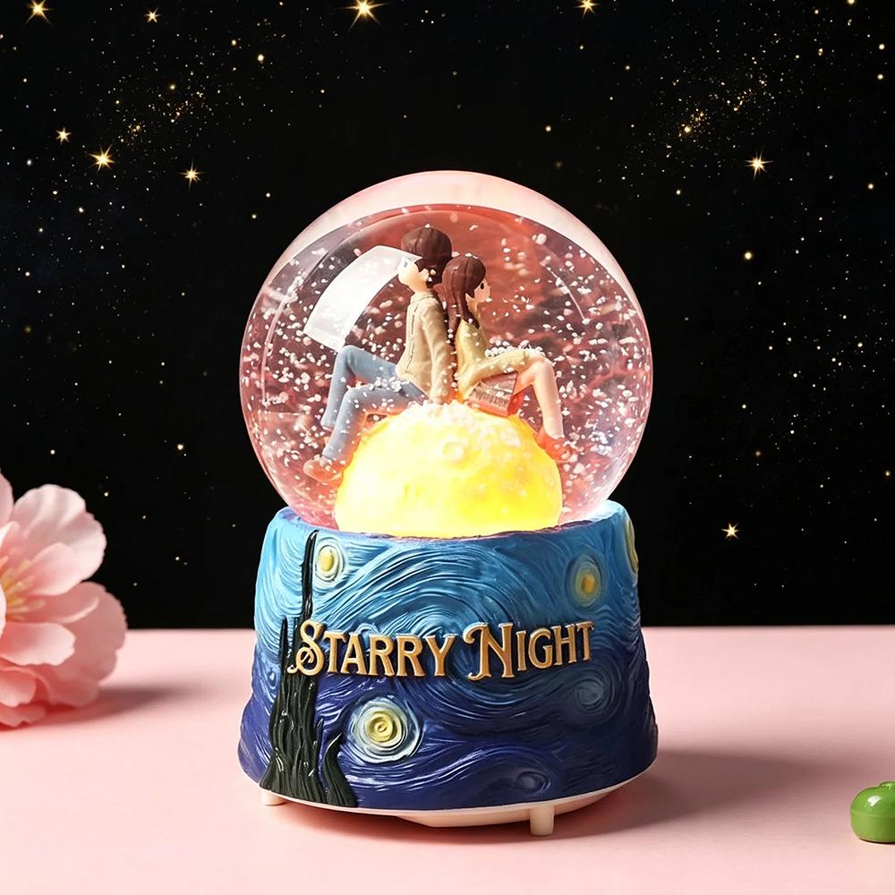 Dreamy Unicorn Crystal Ball Luminous Music Box - Snowflake Gift for Best Friend, Creative Qixi Present