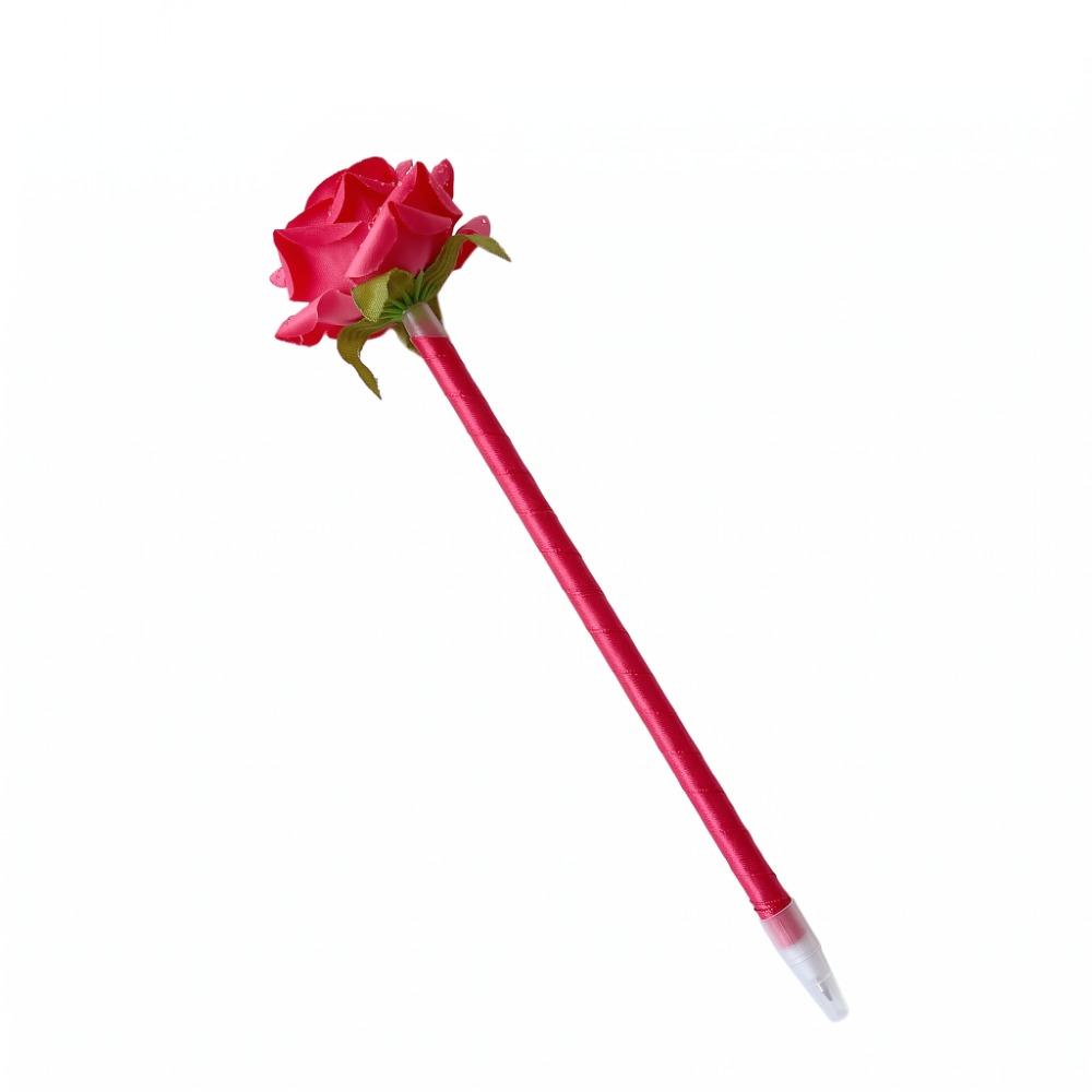 Fake Rose Artificial Flowers Ballpoint Pen Writing Smoothly Signature Pen Office School Supplies
