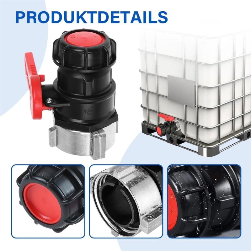 Ball Valves Adapter Corrosion Resistant 75mm Shutoff Valves Water Tanks  Valves for Industrial Liquid Container Draining