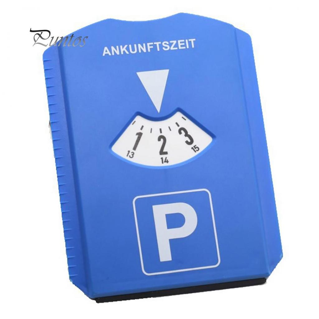Синий компактный аналоговый таймер парковочной карточки со скребком для снега