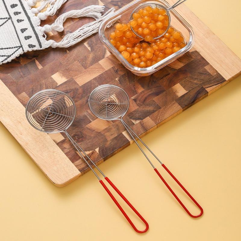 Ложка для тапиоки, Сито для тапиоки, Сито для боба, Нержавеющая сталь, Принадлежности для молочного чая, Стальная кухонная подвесная утварь