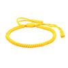 Unisex Hand Rope Adjustable Handmade Braided Solid Color Thick Anti-break Lightweight Stackable Wristband Symbolic Colors