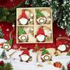 12Pcs Wooden Christmas Gnome Ornaments Xmas Tree Hanging Pendant 2025 Navidad Party Decoration for Home 2026 New Year Kids Gift