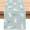 Linen Table Runner, Blue And Easter Table Runner, Table Runner Non- Tablecloth Suitable For Party Decoration