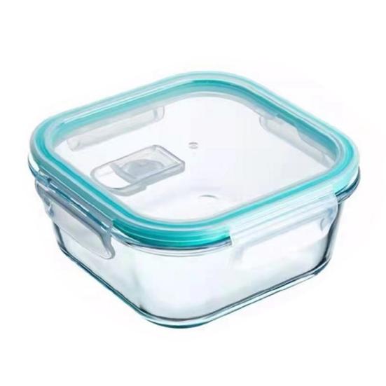 Стеклянный ланч-бокс Bento Box Разделенные контейнеры для приготовления пищи с крышками Штабелируемые многоразовые контейнеры для хранения продуктов