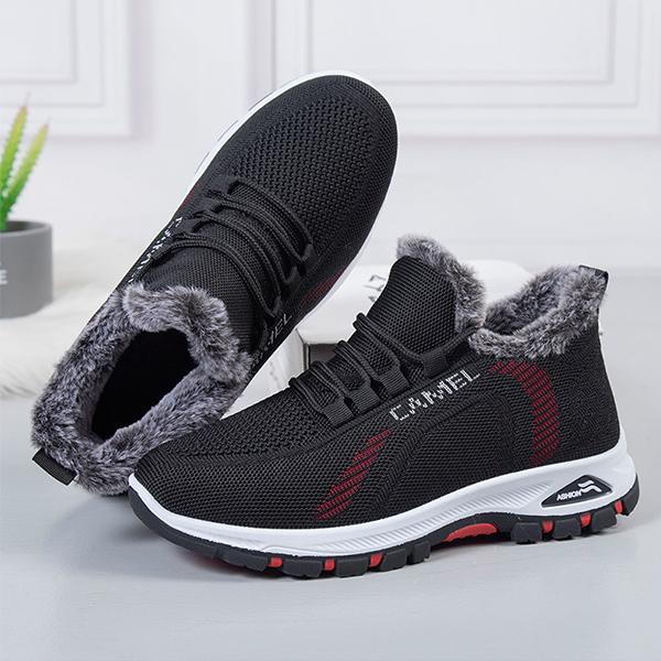 Новая бархатная утепленная женская спортивная обувь, модная повседневная теплая обувь, нескользящие и амортизирующие зимние кроссовки