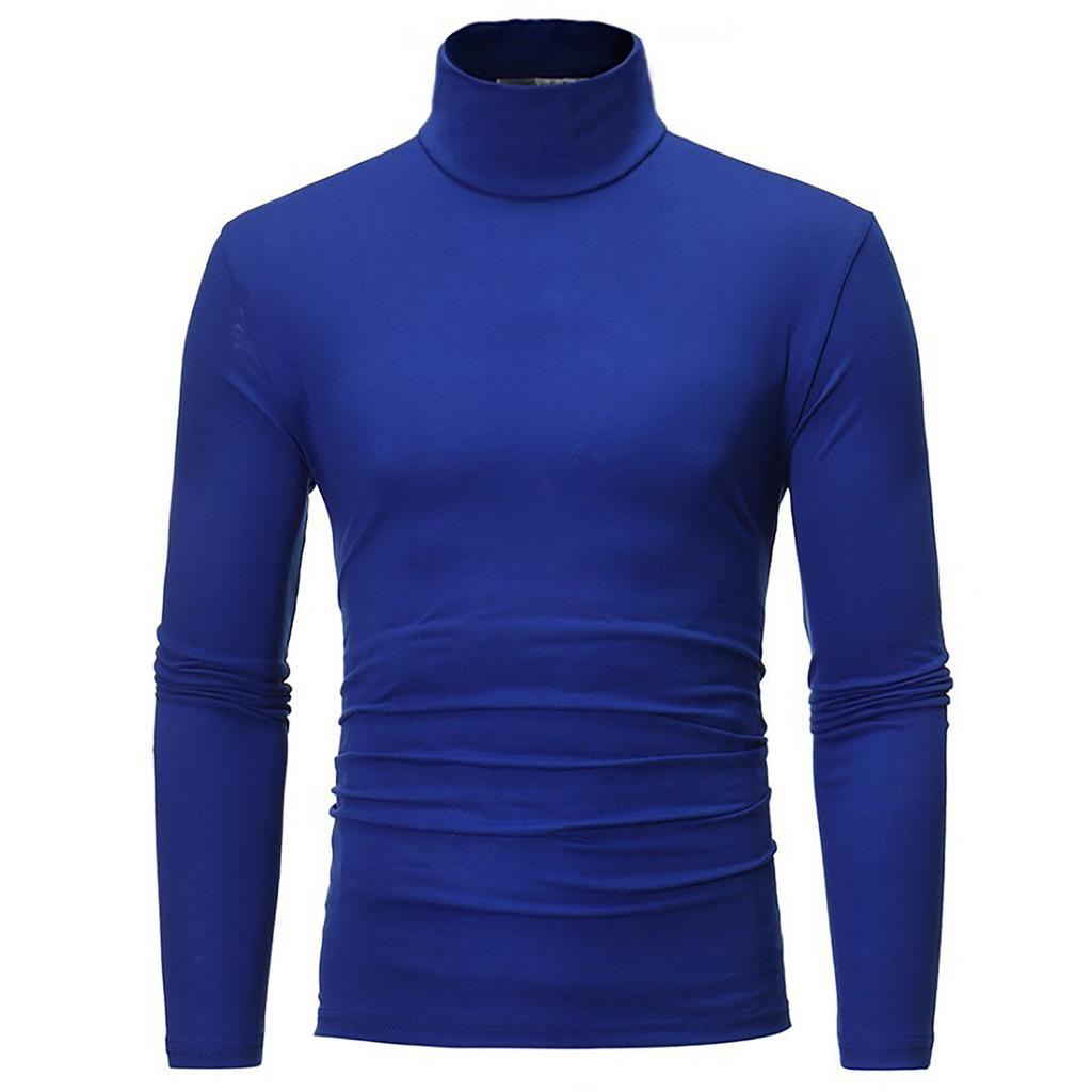 Men's Warm T-shirt Long Sleeved Warm Top Winter Sweater Warm Sports Shirt Casual Underwear High Neck Shirt Sports Top Sports Shirt