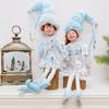 2PCS Christmas Elf Couple Plush Doll Christmas Tree Decoration Navidad New Year Pendant Ornaments Home Decor Kids Toy Gift