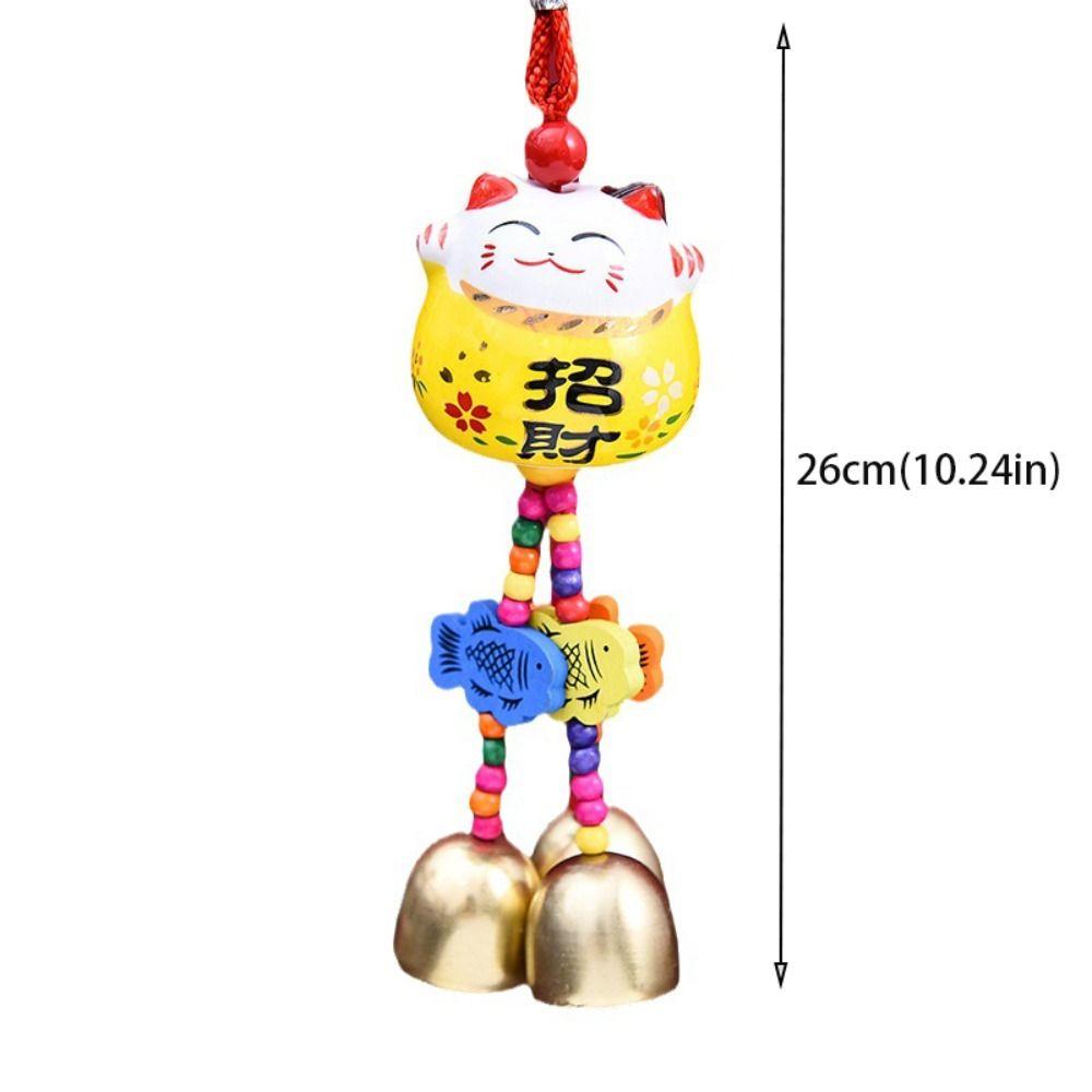 Подарки Японский Счастливый Кот Автомобильный Кулон Милый Креативный Ветер Колокольчики Благословение Новый Год Богатство Удача Подвесной Шнур для Офиса