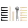2Sets Plastic Saddle Guitar Bridge Pins Metal Puller Guitar Saddle Nut  For Acoustic Guitar
