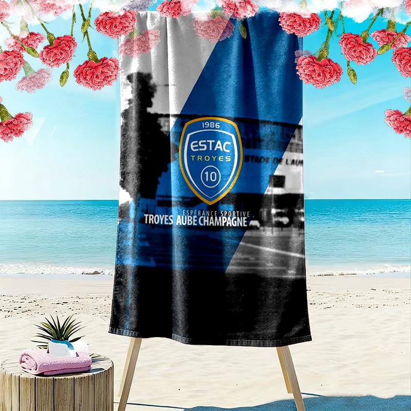 Troyes AC Print Beach Towel, Large Soft Quick Dry Towel for Beach Camping Swimming