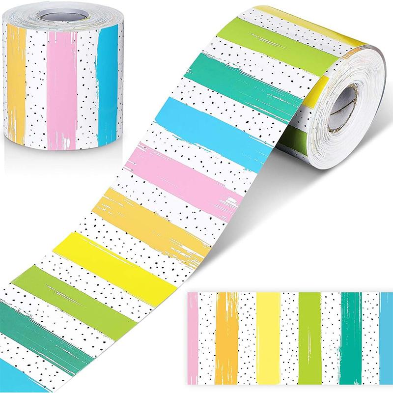 18,5 м/рулон Съемная и многоразовая рамка с тропическими цветами для украшения школы