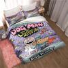 DOG MAN Cute Cartoon Pattern Bedding Set Duvet Cover Set Single Double Bed King Size Bed Set Adult Kid's Bedroom Anime Sheet Set